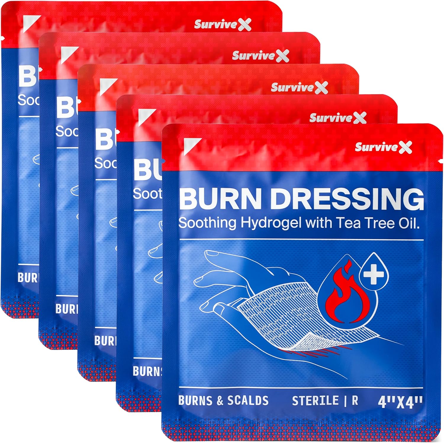 Hydrogel Burn Dressings 5 Pack Instant Cooling SurviveX hydrogel-burn-dressings-5-pack-instant-cooling-survivex