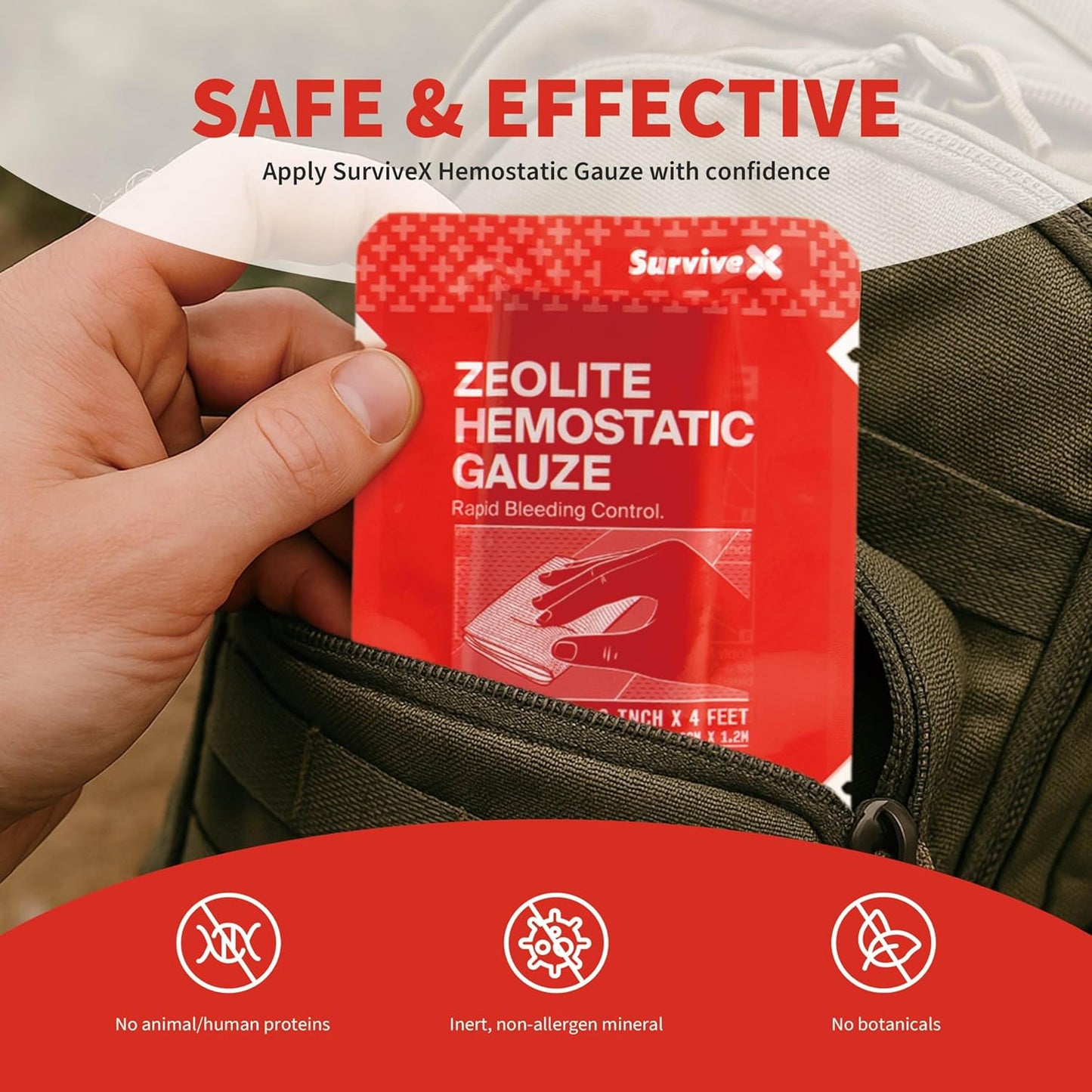 Hemostat Zeolite Gauze