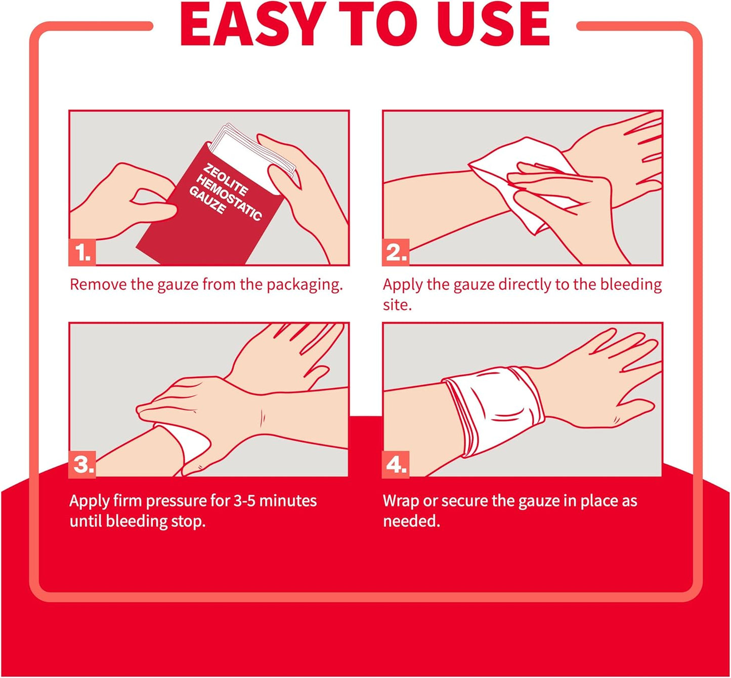 Hemostat Zeolite Gauze