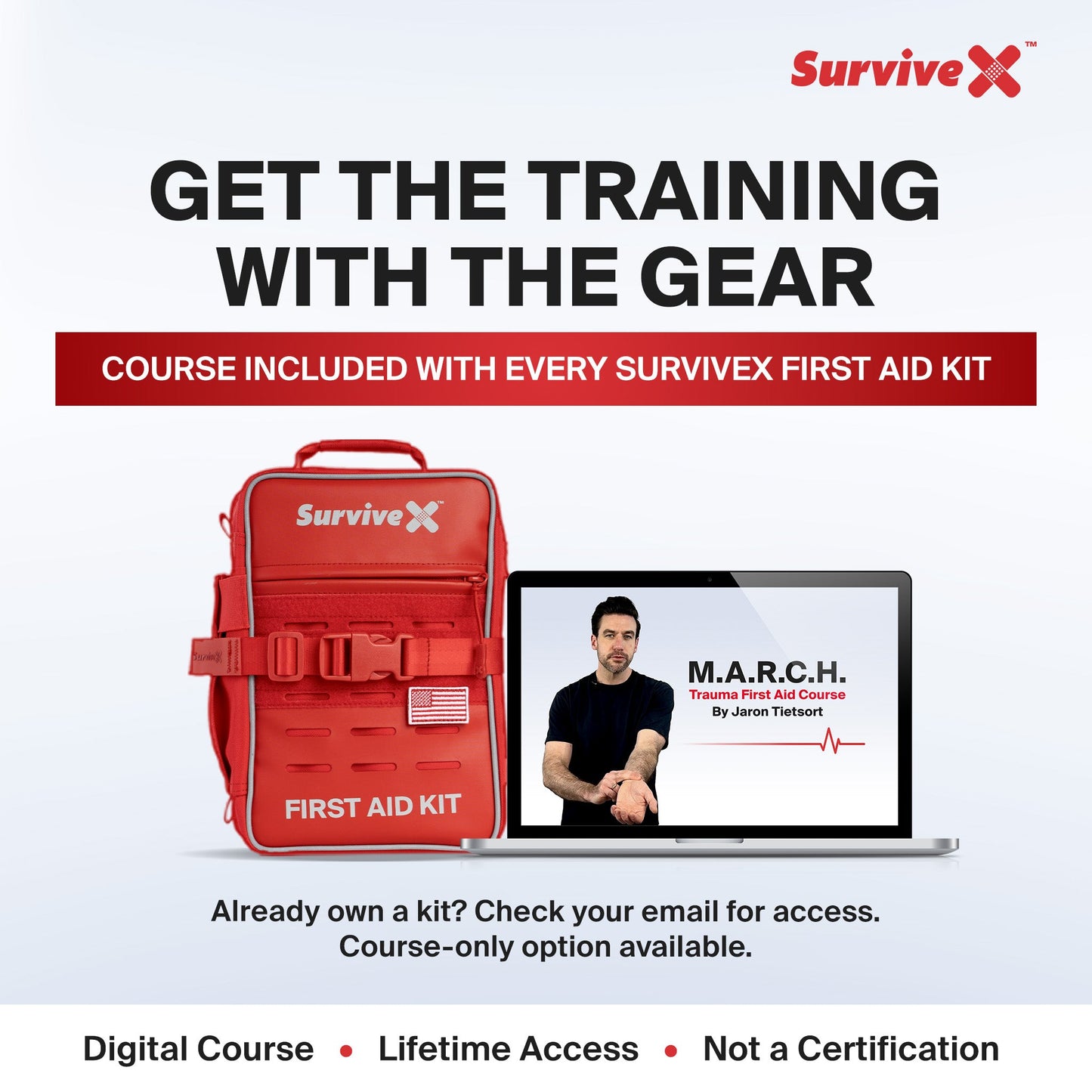 Draft M.A.R.C.H. course included with a SurviveX first aid kit