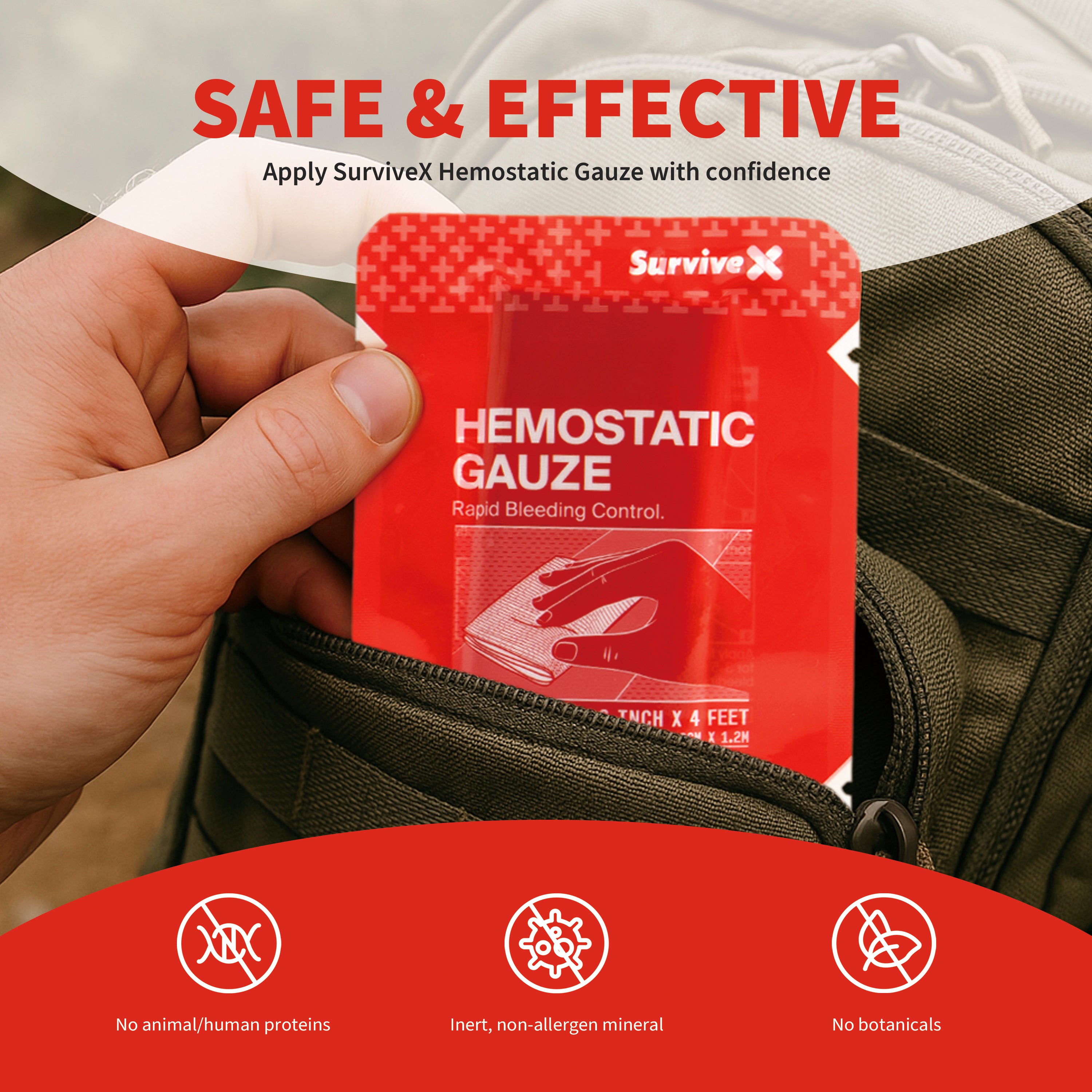 Hemostatic Gauze | Controls Serious Bleeding | SurviveX – SurviveX
