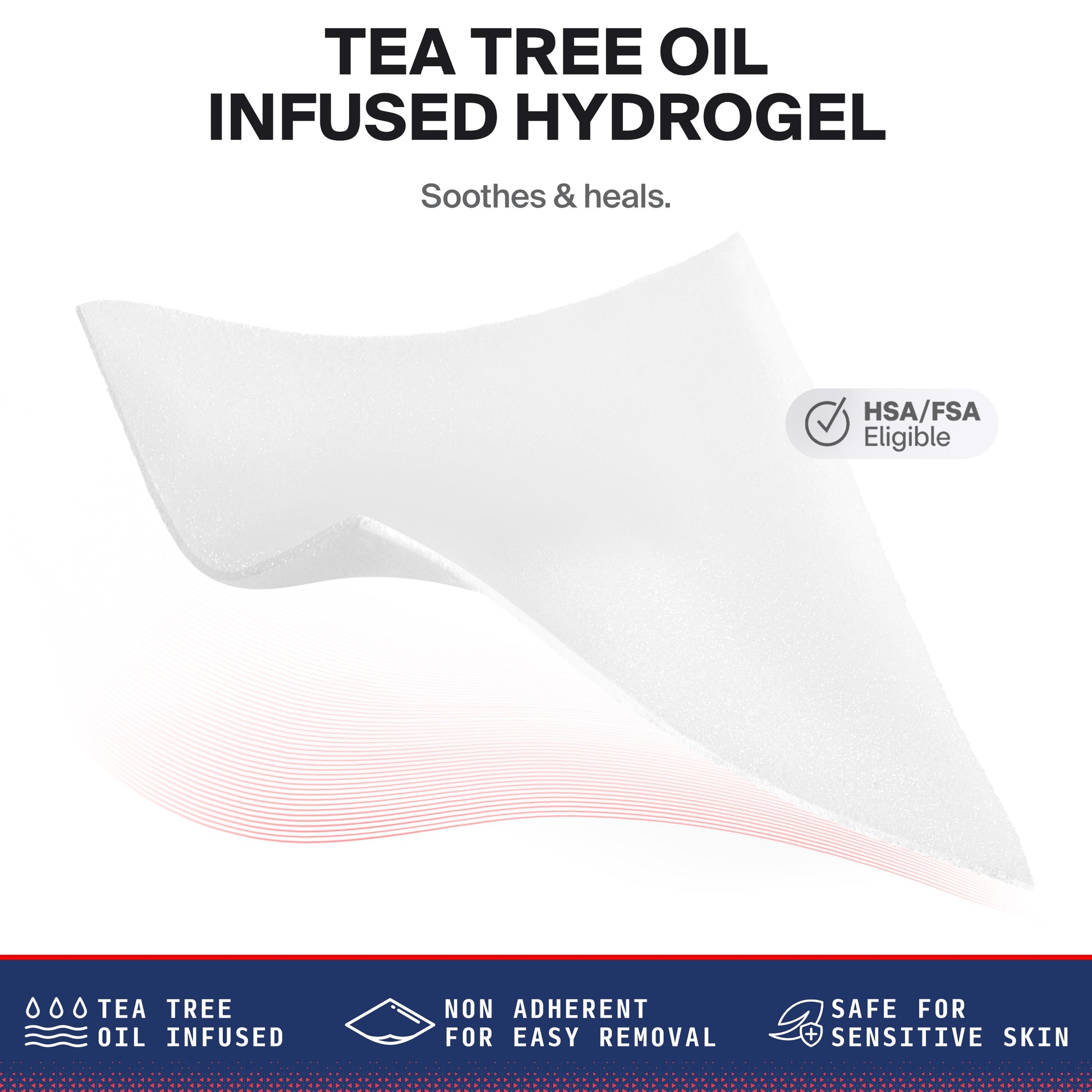 SurviveX Hydrogel Burn Dressings 5-pack - Tea Tree Oil Infused Hydrogel