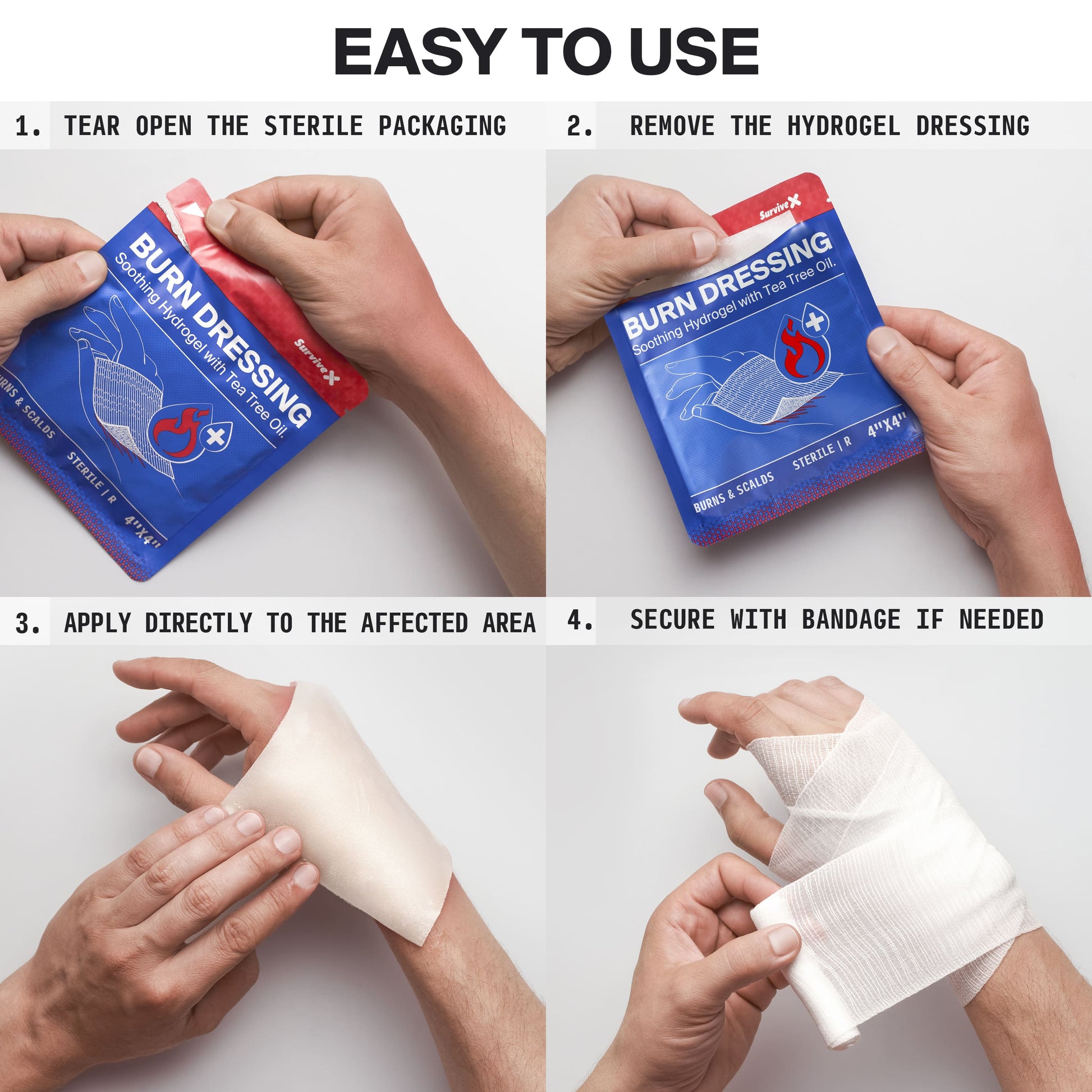 Burn Dressing Kit | Hydrogel Cooling Relief