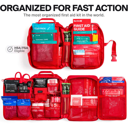 Survivex Large Pro First Aid Kit - Organized For Fast Action