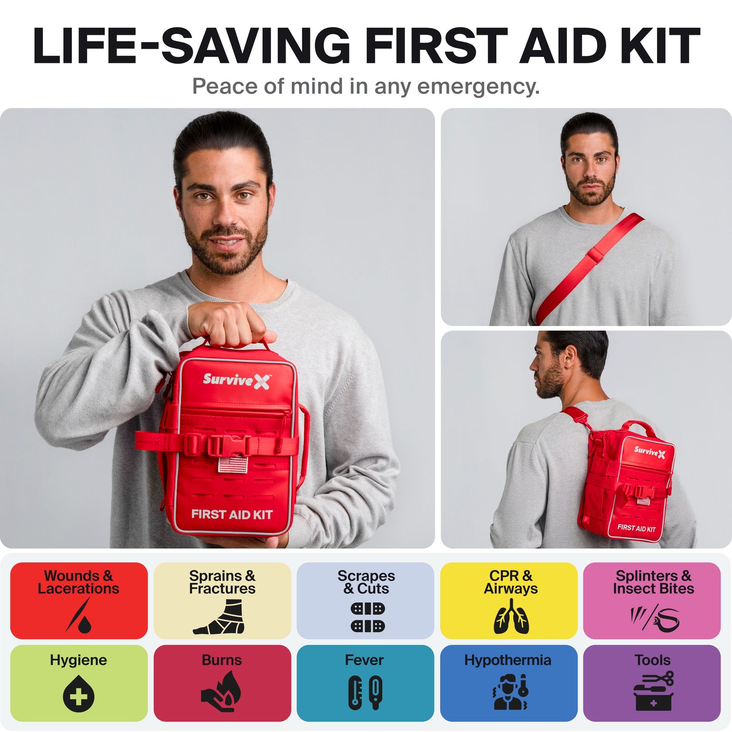 Survivex Large Pro First Aid Kit - Life-saving First Aid Kit