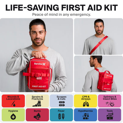 Survivex Large Pro First Aid Kit - Life-saving First Aid Kit