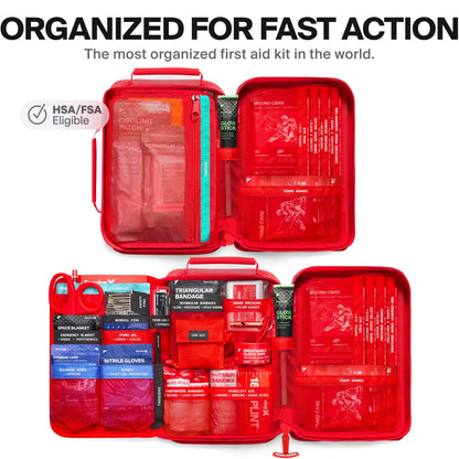 SurviveX Large Waterproof First Aid Kit - Organized For Fast Action