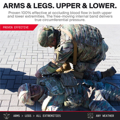 SurviveX North American Rescue CAT Gen 7 Combat Application Tourniquet — Black - Arms & Legs. Upper & Lower.