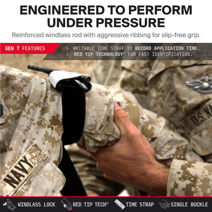 North American Rescue CAT Gen 7 Combat Application Tourniquet — Black