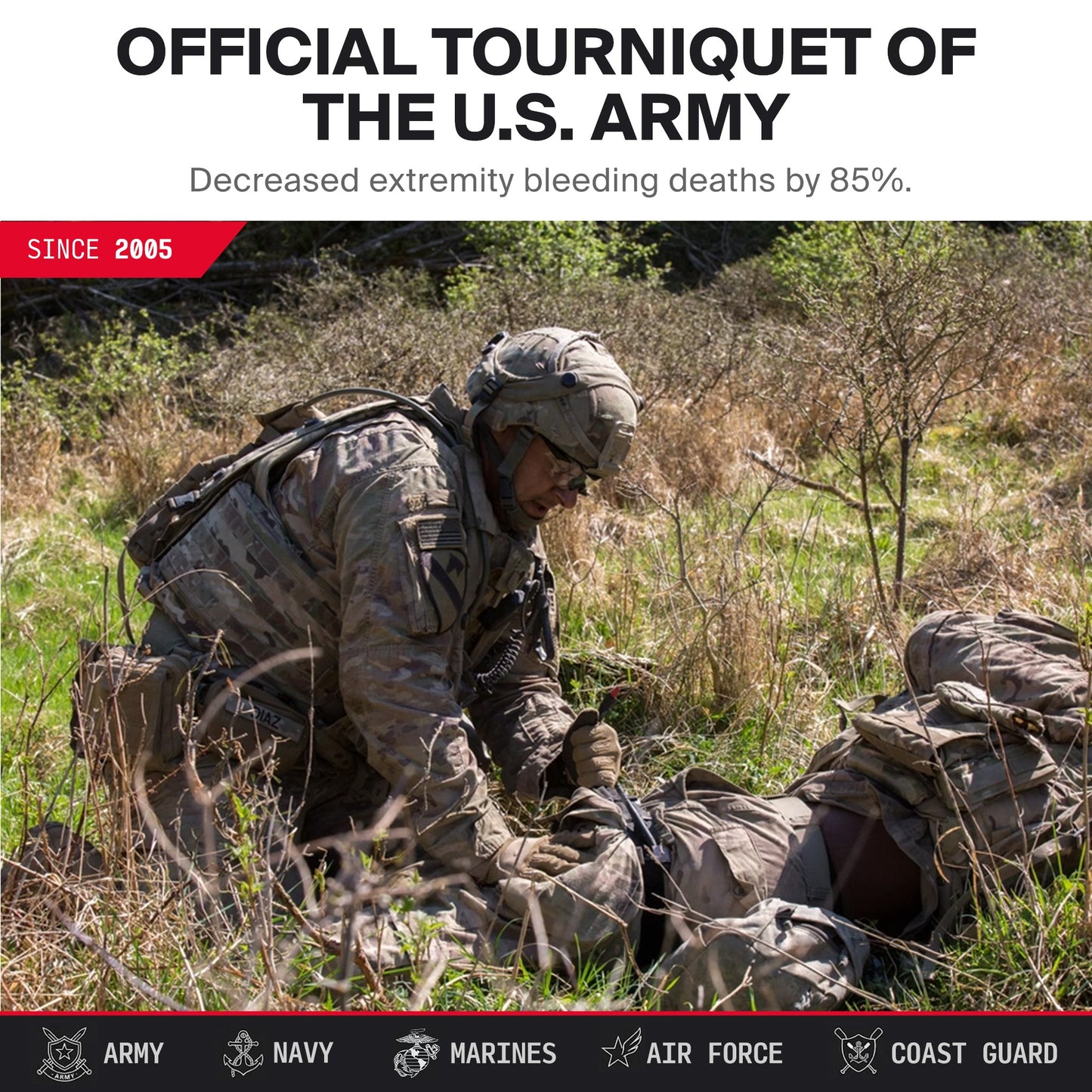 SurviveX North American Rescue CAT Gen 7 Combat Application Tourniquet — Black - Official Tourniquet Of The U.s. Army