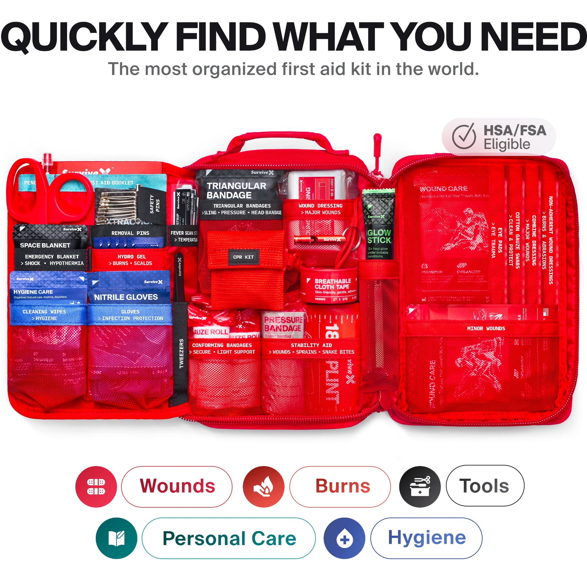 Large First Aid Kit for Home, Car & Travel | SurviveX – SurviveX Store