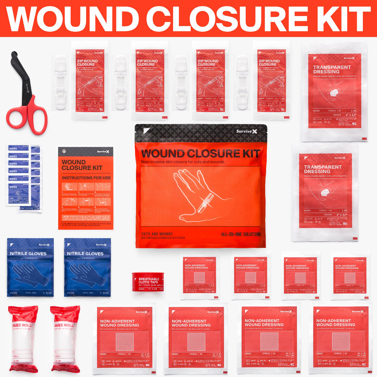 Survivex Wound Closure Kit What's Included