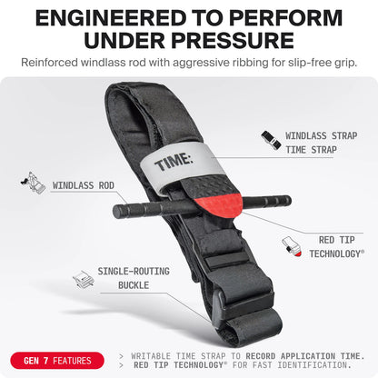 North American Rescue CAT Gen 7 Combat Application Tourniquet, Black