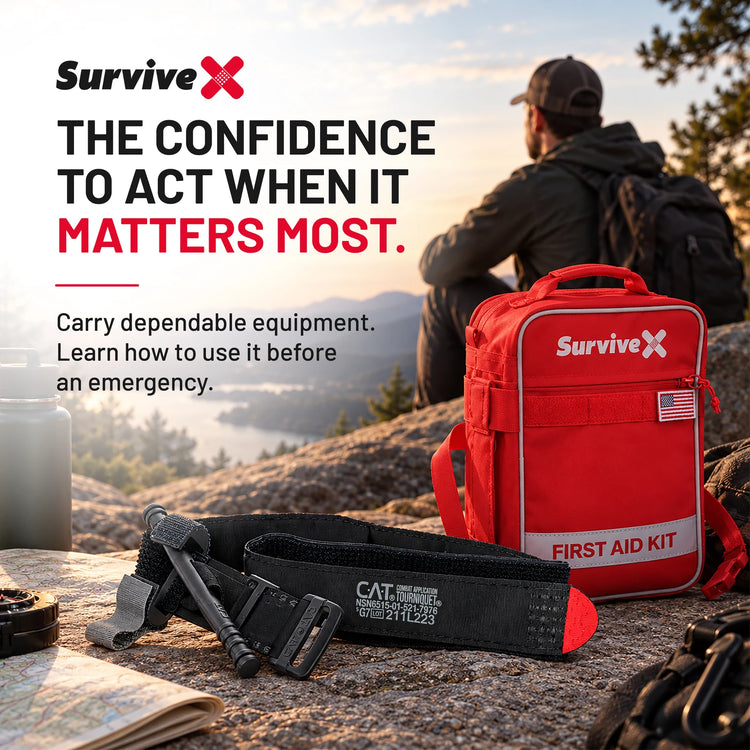 SurviveX North American Rescue CAT Gen 7 Combat Application Tourniquet, Black - Rolled Up Side View