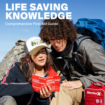 SurviveX First Aid Guide - Color-coded sections for quick emergency reference